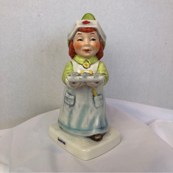 Goebel Co Boy Figurine MARTHE the NURSE Gnome W Germany 1982 Nurse Appreciation - Picture 2 of 13